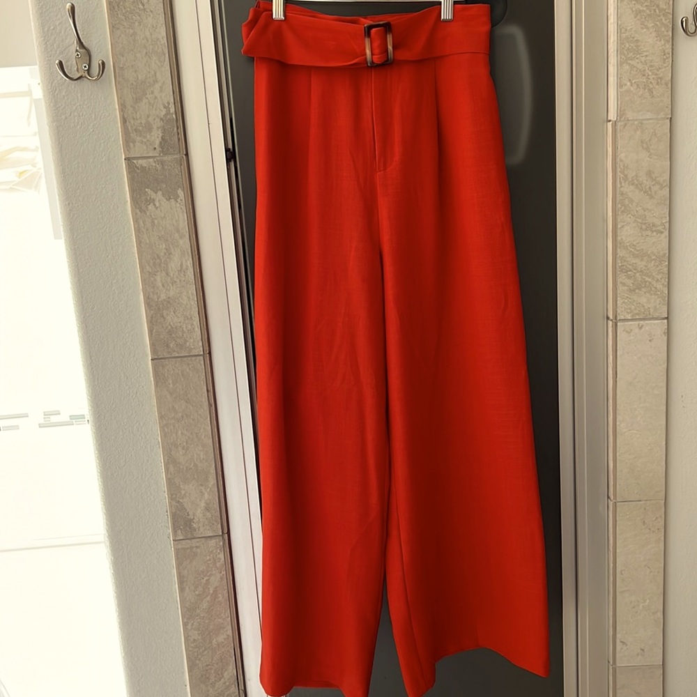 NWT size small wide leg rust trousers.